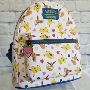 Loungefly Pokemon Eevee Pikachu Berries Mini Backpack Bag New